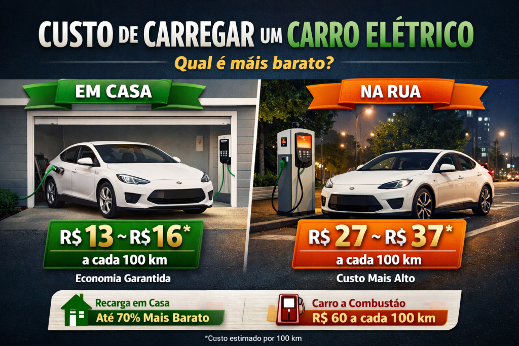 custo de carregar um carro elétrico